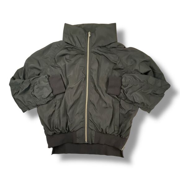 Athleta Jersey Bomber Black Jacket Size Large - Picture 2 of 8